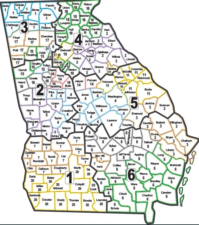 Georgia Al-Anon District and Zone Map